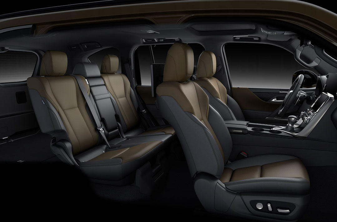 The interior cabin of the Lexus LX